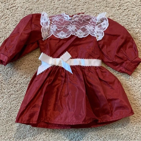 American Girl Doll Samantha Cranberry Party Dress - PC